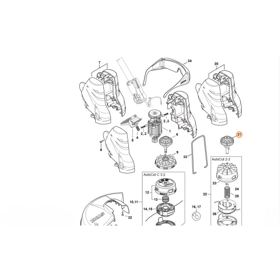 STIHL  Wałek odbioru napędu 4816 640 2400